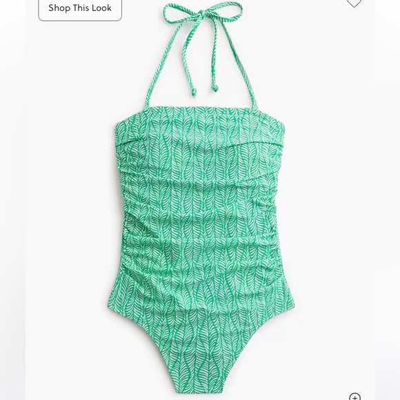 J. Crew Printed Strapless One-Piece Swimsuit - Picture 1 of 5